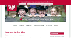Desktop Screenshot of kugleralm.de
